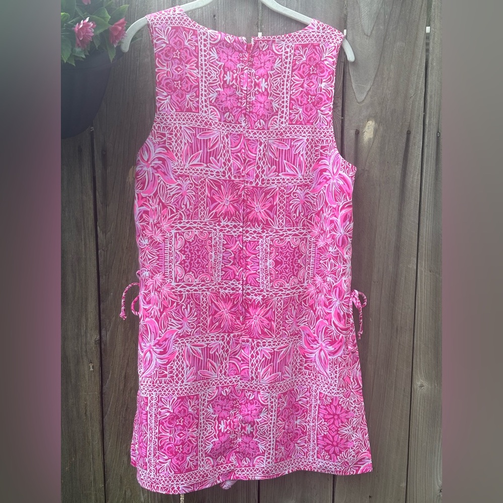 Lilly Pulitzer Pink Coastal Floral Ronnie Romper Dress Women’s Size 12